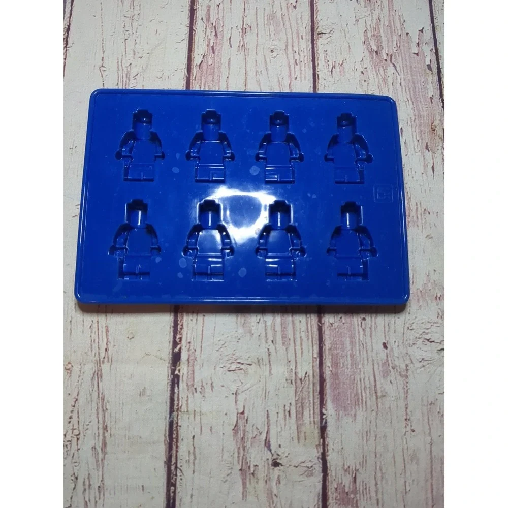 Lego Mini Figure Silicone Mold Tray Blue Chocolate Candy Ice Cubes Small
